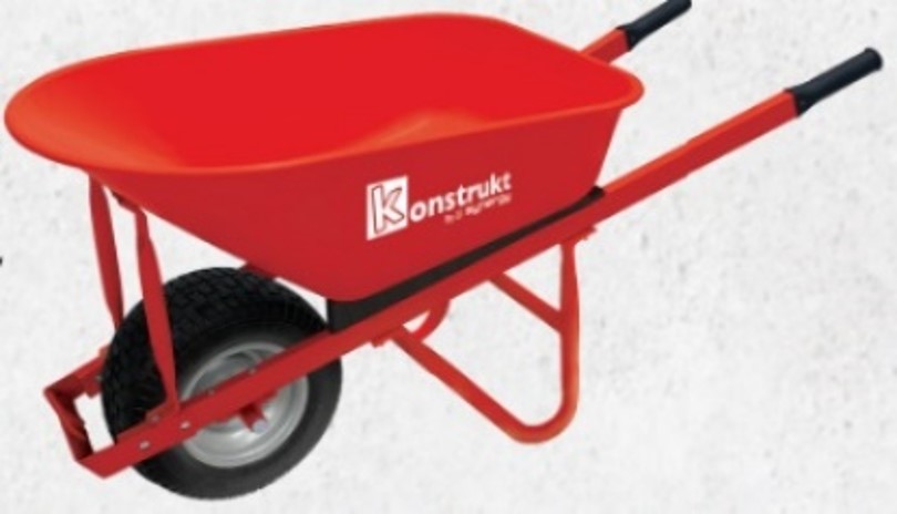 KONSTRUKT HEAVY DUTY 100L STEEL TRAY WHEELBARROW PUNCTURE PROOF WHEEL Synergy